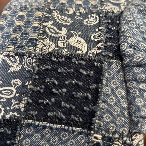 Jeffrey Campbell Risky Business Denim Patchwork Platform Sandal - Picture 9 of 9